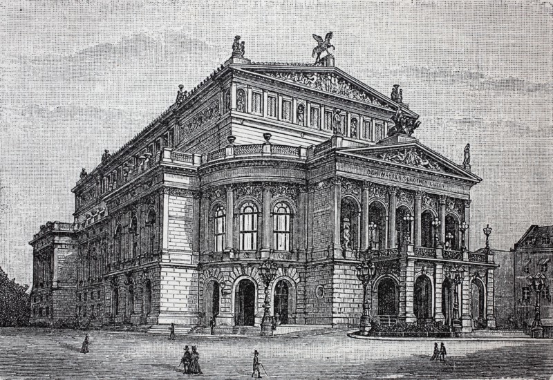 the opera building at Frankfurt