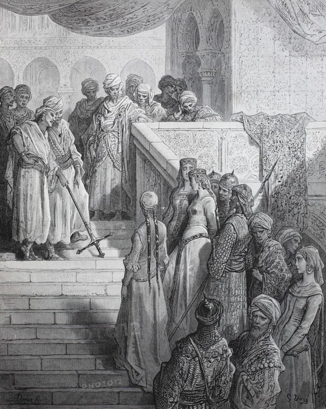 the women caught during the 1st crusade at Jerusalem. Die gefangenen Frauen des ersten Kreuzzug in Jerusalem