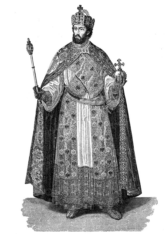 Roman emperor of german nation in full ornat  /  der römische Kaiser deutscher Nation in vollem Ornat