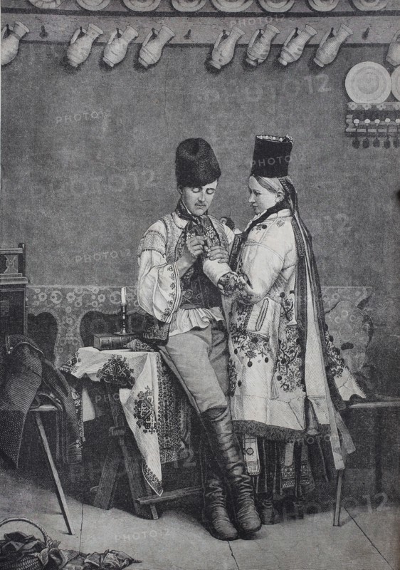 saxon bride and groom in traditional costume