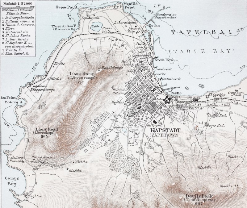 historical map of Capetown