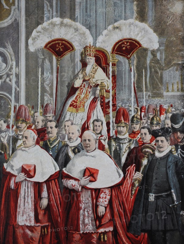 Pope Leo XIII. at the  Papal Basilica of St. Peter in the Vatican