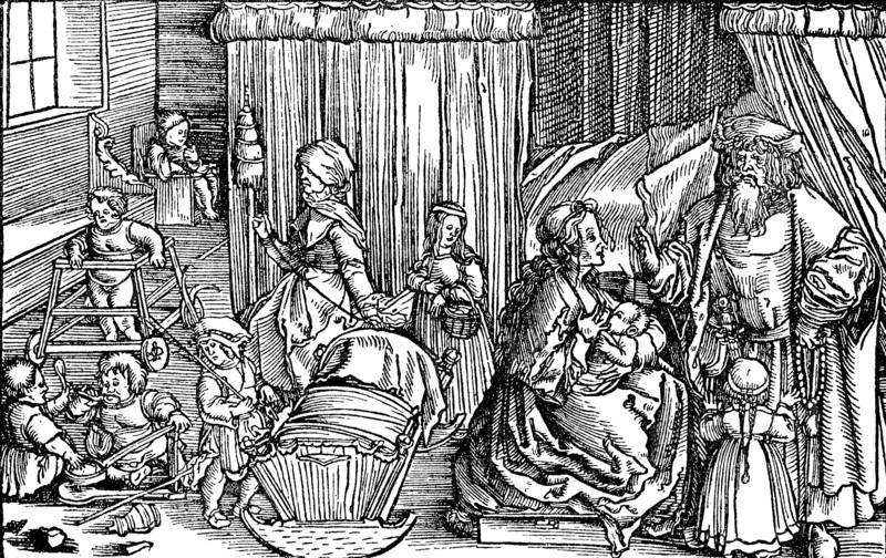 in a nursery in the middle ages in England