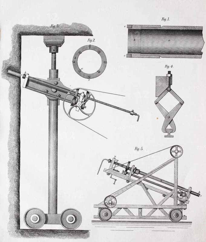 a drilling machine for stone  /  eine Bohrmaschine für Stein