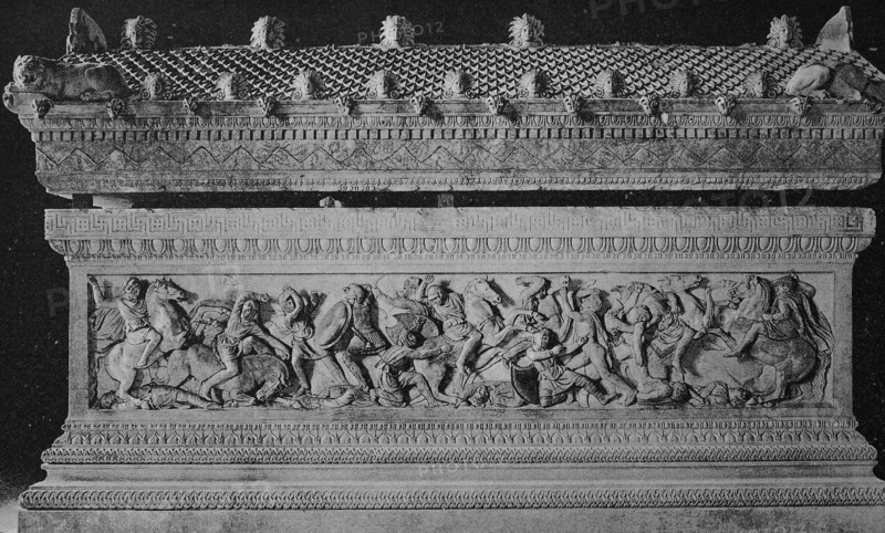 Alexander sarcophagus is a modern term for a around 325 BC. Chr. Manufactured