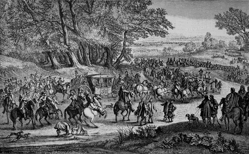The royal court on the journey