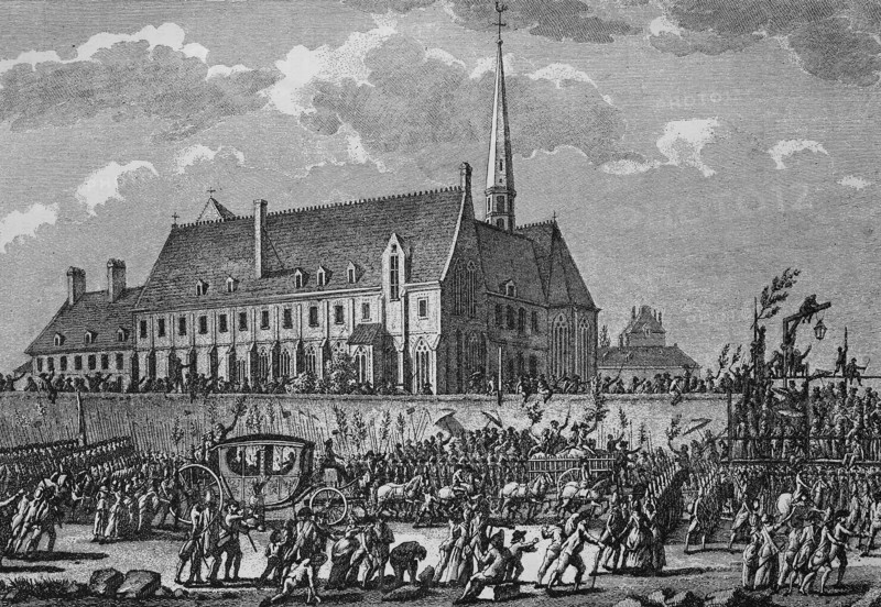 The King and Queen led to Paris