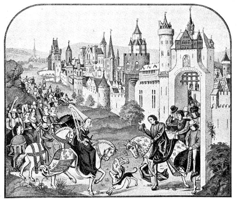 Charles IV receives the Queen of England