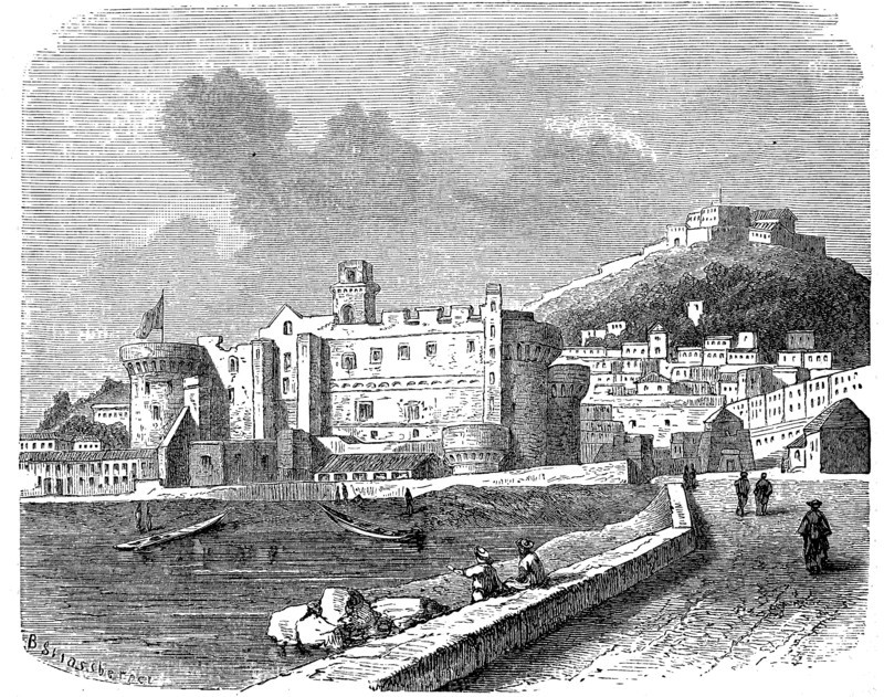Castel Nuovo in the port of Naples