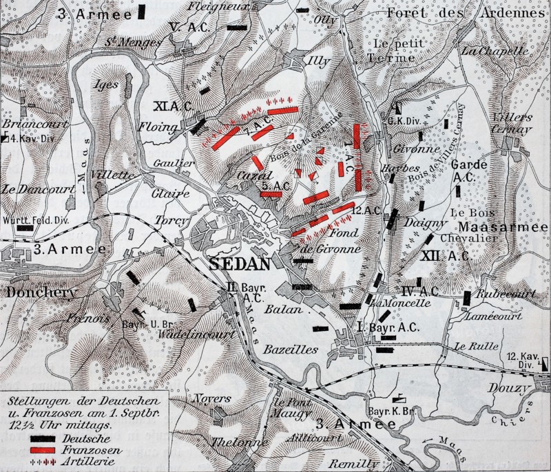 Plan of the Battle of Sedan