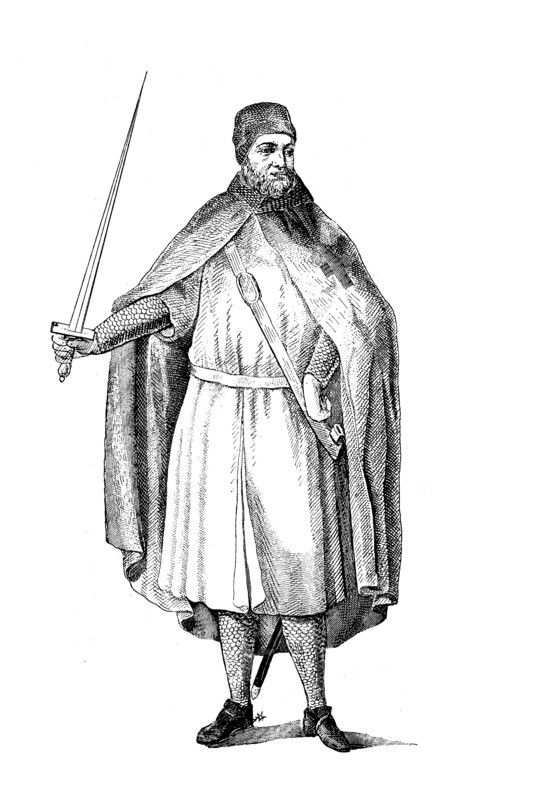 Templar in war clothes