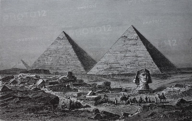 The pyramids of Giza and the Sphinx