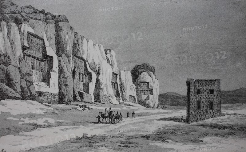 Naqsch-e Rostam with the Ka be-ye Zartuscht