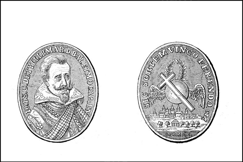 Silver medal with the portrait of Tilly