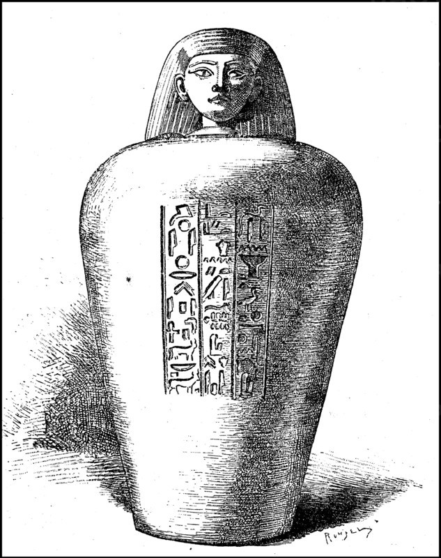Alabaster cane from ancient Egypt  /  Alabasterkanobe aus dem alten Ägypten