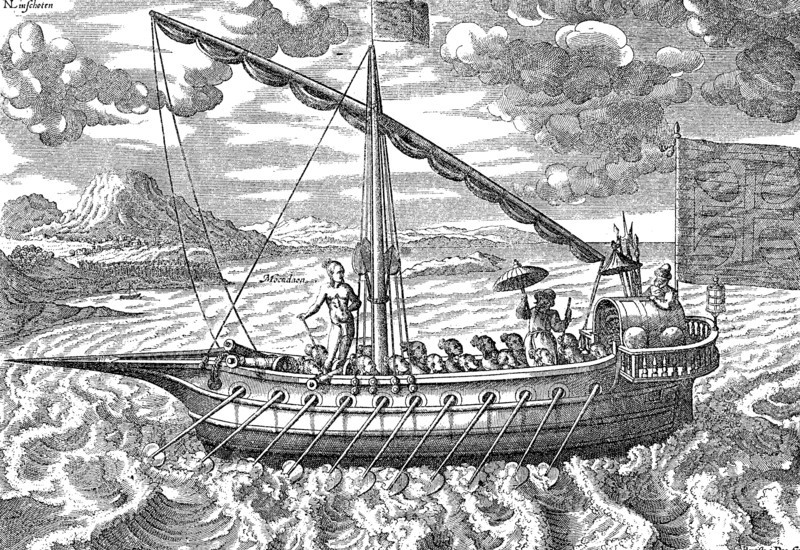 East Indian fast sailor in the 16th century