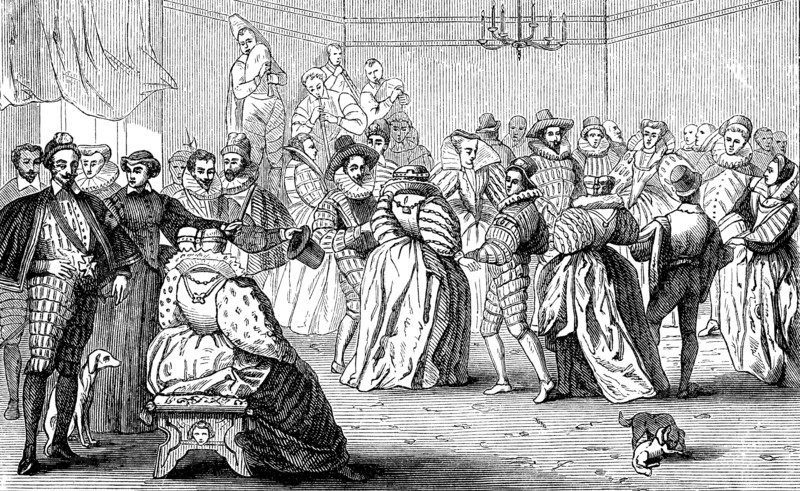 Court ball festival at the time of King Henry III