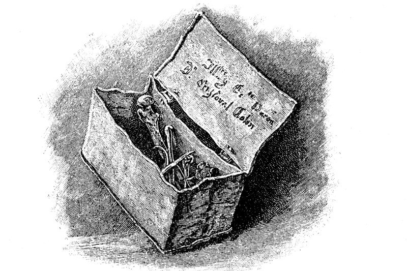 Lead coffin with the bones of Christopher Columbus