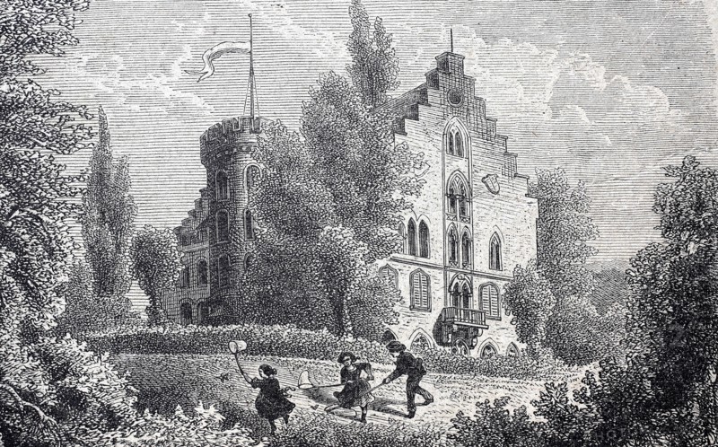 Rosenau Castle is a castle in the middle of a park in Unterwohlsbach