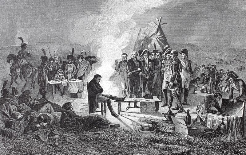 Napoleon's bivouac on the Wagram battlefield on the night of July 5 to 6