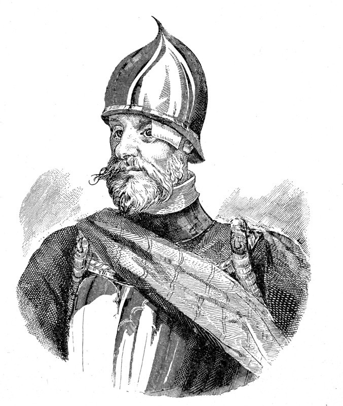 Johann Bizka in his armor  /  Johann Bizka in seiner Rüstung