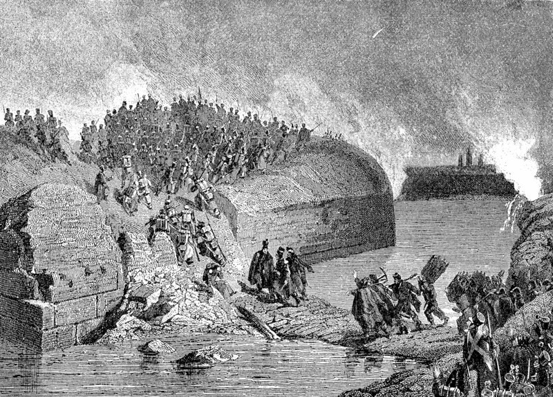 Storming of the bezel St. Laurent of Antwerp on December 14