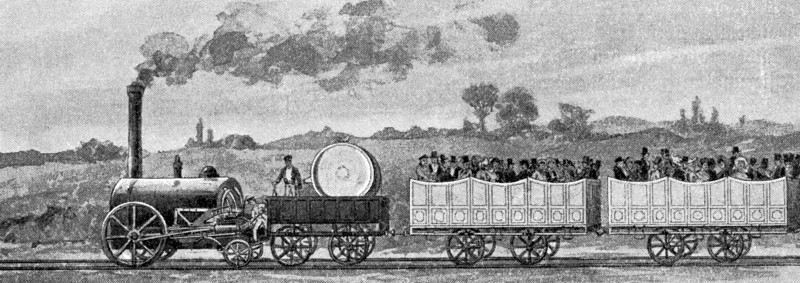 first passenger train on the Liverpool to Manchester route