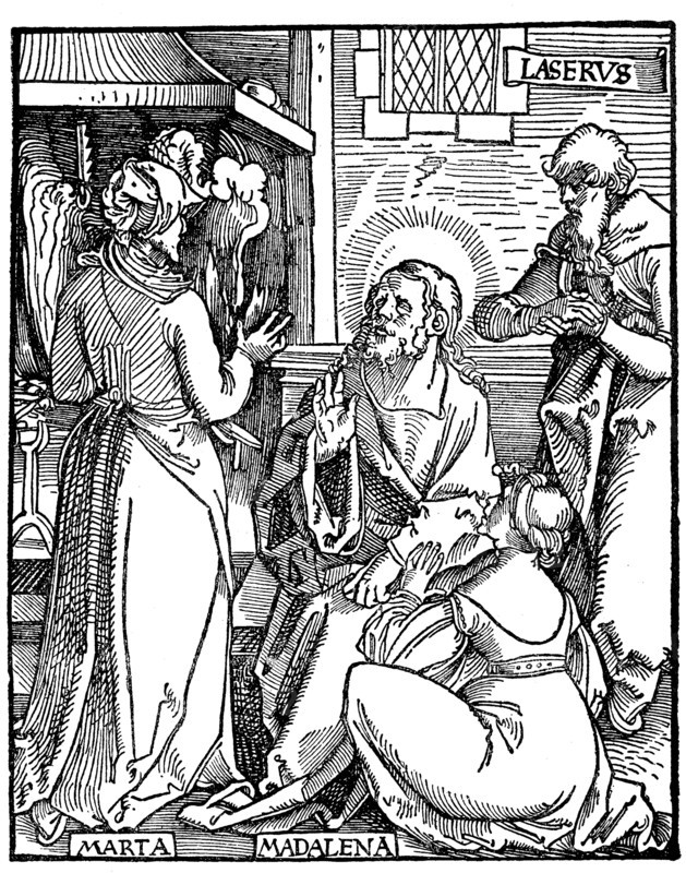 Jesus Christ with Mary Magdalene and Lazarus