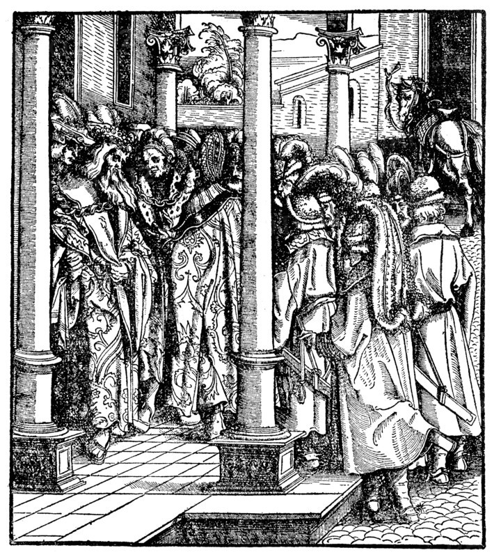 Weißkunig woos the hand of the king of Portugal