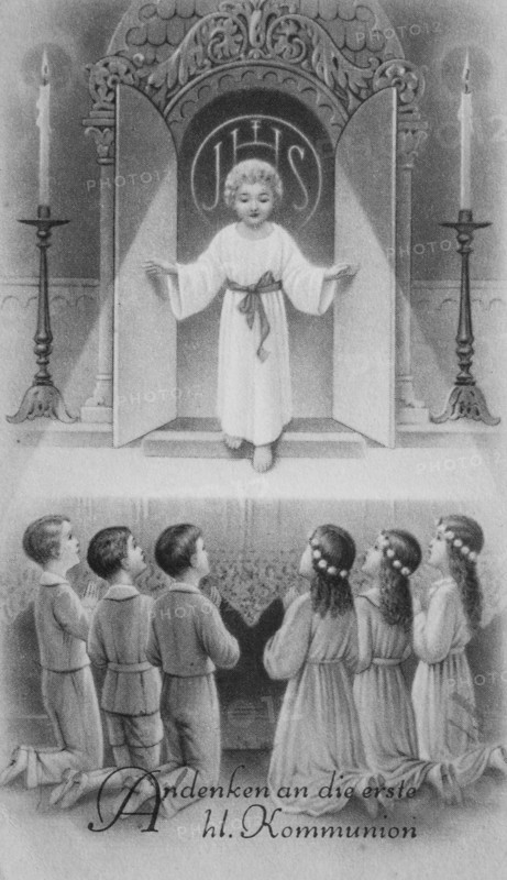 Baby Jesus surrounded by children