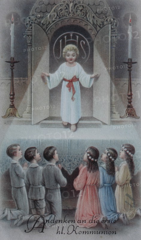 Baby Jesus surrounded by children