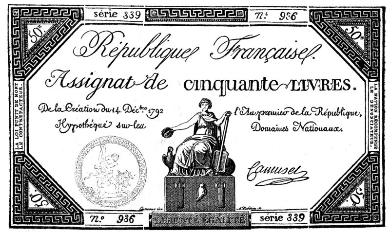Assignats from 1792