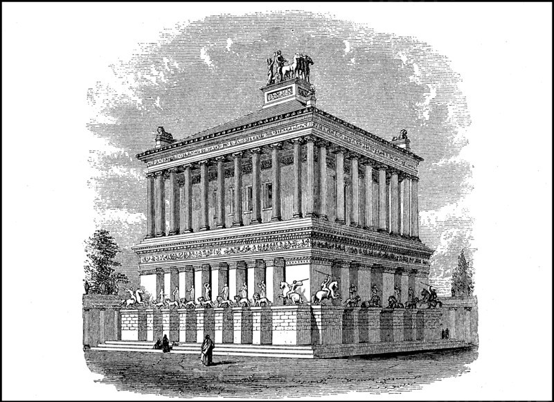 The Mausoleum at Halicarnassus or short Maussolleion was the magnificent tomb of Maussolos
