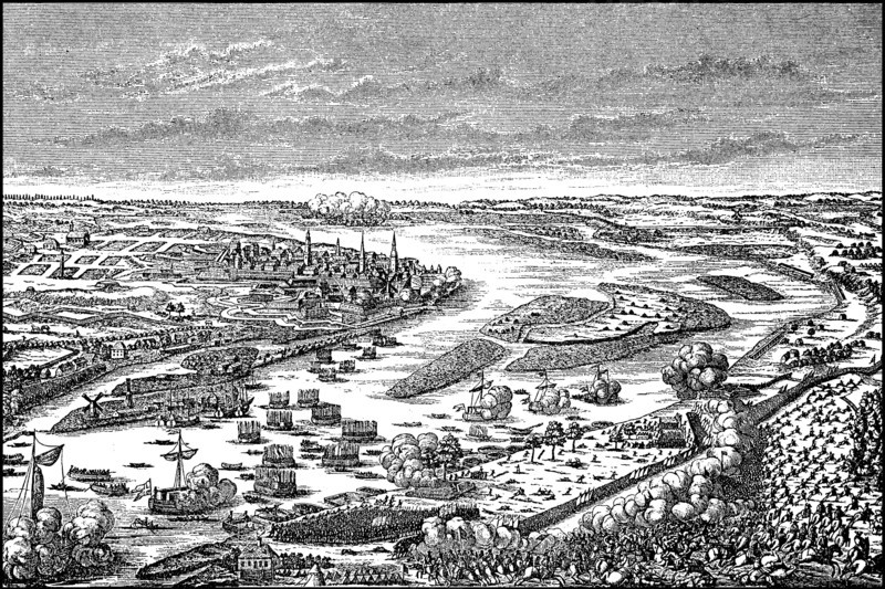 The transition from Karl XII. over the Daugava in the Nordic War of 1700 - 1721