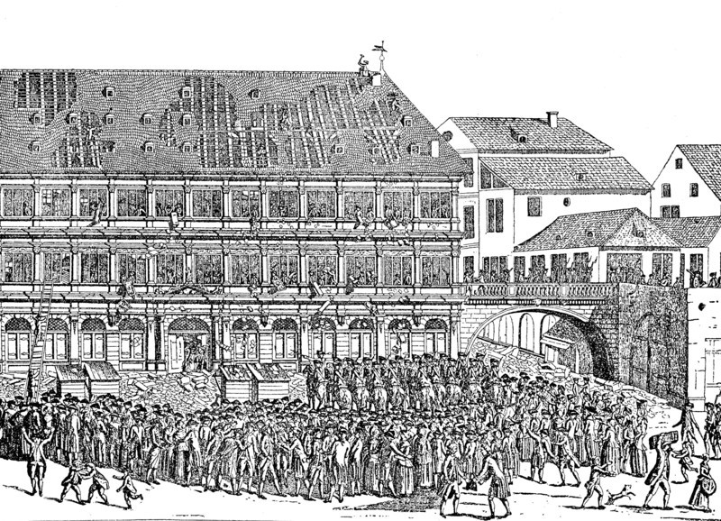 The turmoil in Strasbourg and the devastation of the town hall on July 19