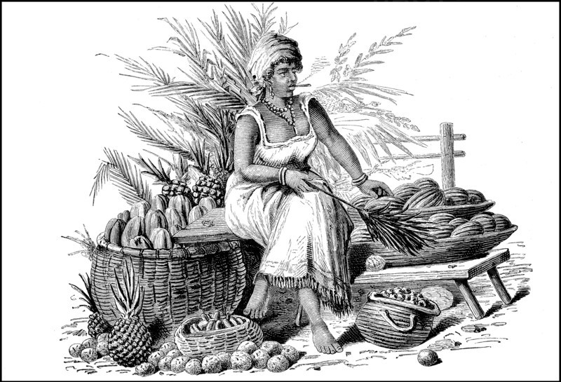 Woman Fruit Seller in Rio de Janeiro