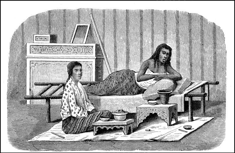 Women in their homes in Java