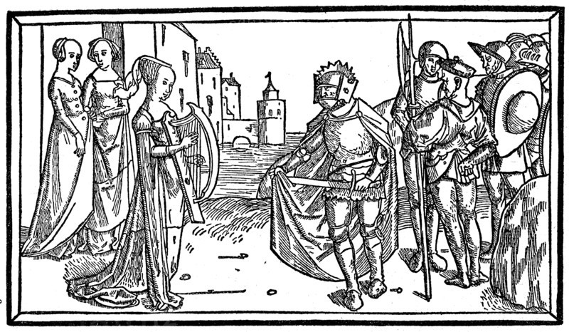 The daughter Jepthas draws towards its victorious father