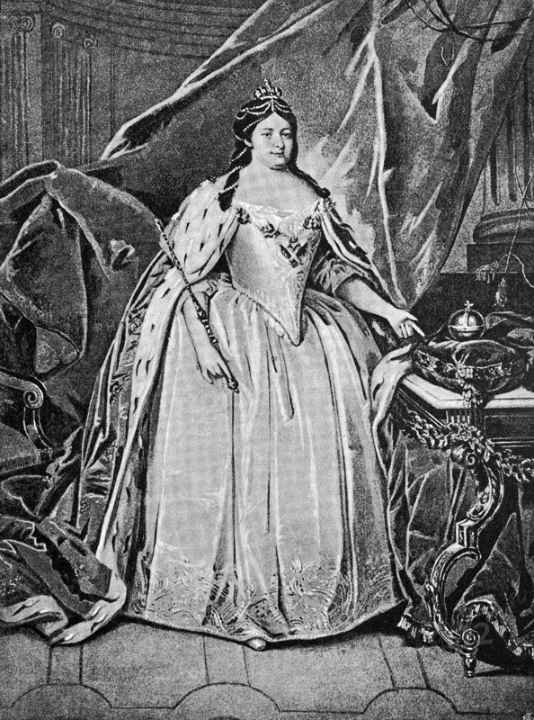 Anna Ivanovna (. * February 7, 1693; † 28 October 1740) was Empress of Russia from 1730 to 1740  /  Anna Iwanowna (*7. Februar 1693; † 28. Oktober 1740) war Kaiserin von Russland von 1730 bis 1740