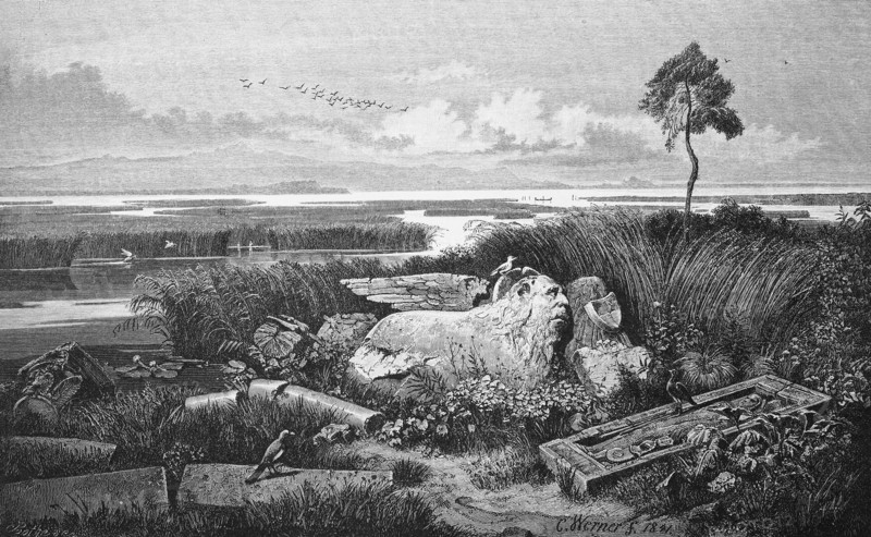 St. Mark Lion of Torcello in the lagoon of Venice