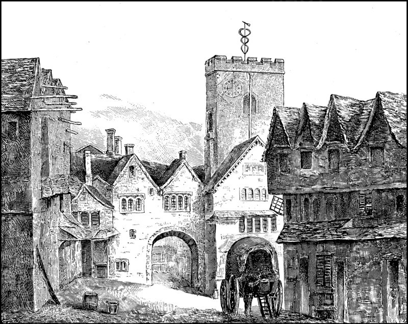 the north gate in old Oxford