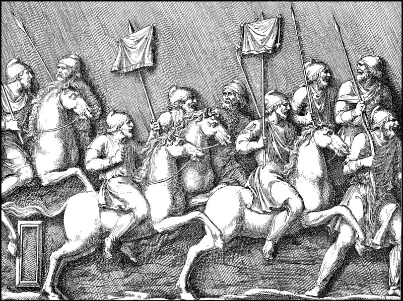 German horsemen in the Roman army in the 4th century  /  Germanische Reiter im tömischen Heer im 4. Jahrhundert