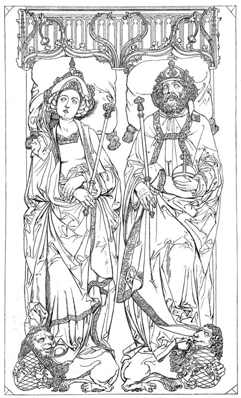 Tomb of Emperor Henry II. And his wife Kunigunde in the cathedral at Bamberg