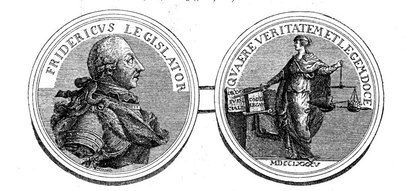 Commemorative coin to Frederick the Great as legislator