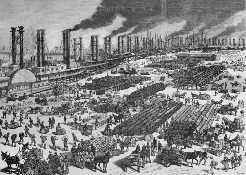 Commercial movement and appearance of the New Orleans city pier
