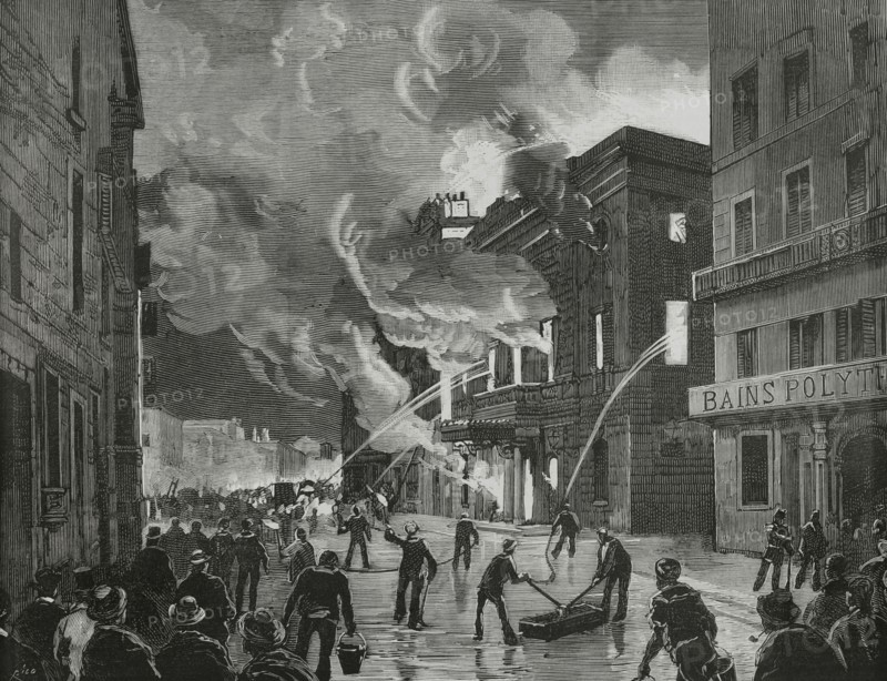 Fire at the Italian theatre, on the night of March 24, 1881