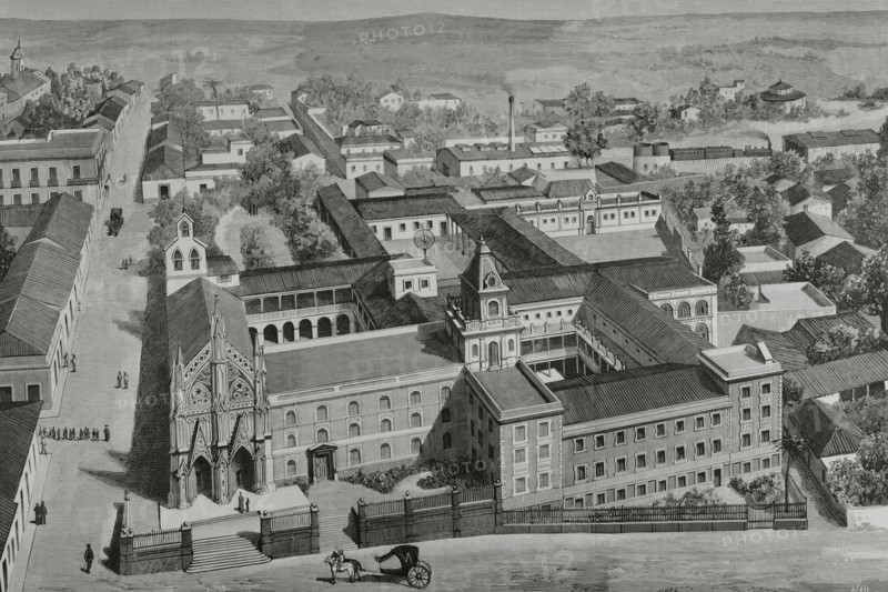 Panoramic view of the Escuelas Pias