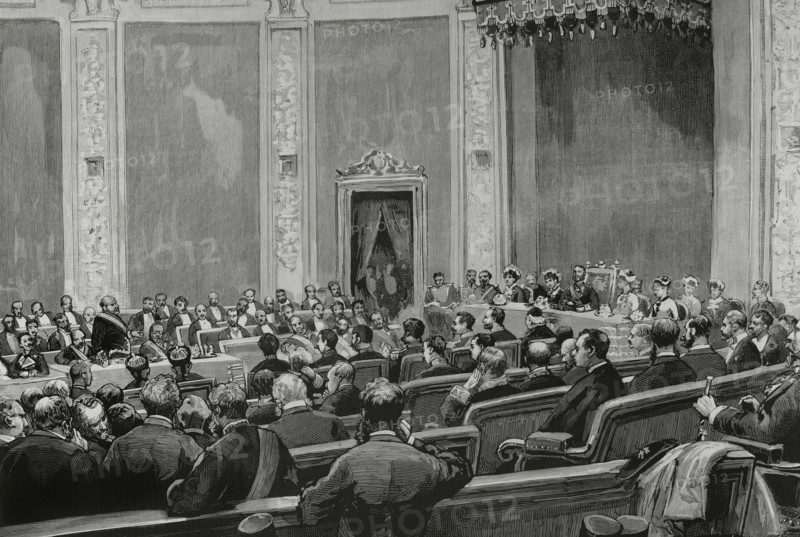 Spain, Madrid, Inaugural session held under the presidency of King Alfonso XII