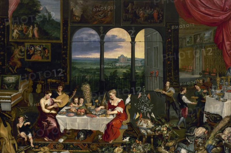 Jan Brueghel the Elder, Taste, Hearing and Touch, ca