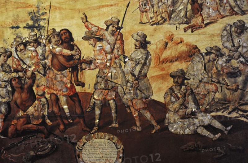 The Conquest of México, I- Punishment received by the Indians spies of Xicotencatl: they cut their hands